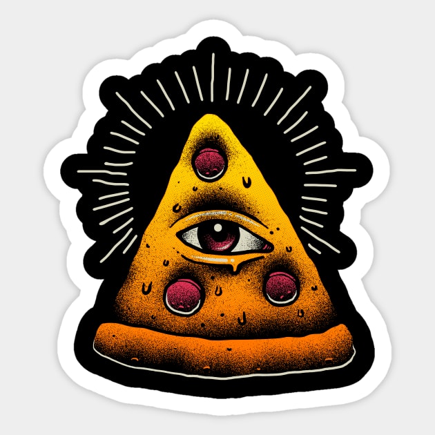 Killer Pizza Sticker by CyberpunkTees